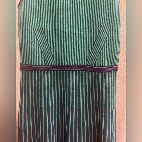 BANANA REPUBLIC sweater knit blue green fit & flare sleeveless dress. NWOT. XS - Picture 3 of 11
